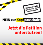 Banner: Nein zur Kopfpauschale