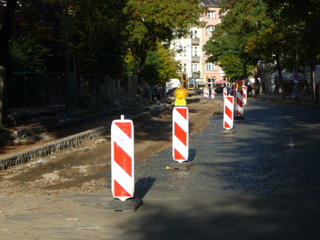 Der künftige Fahrradstreifen in der Belziger Straße