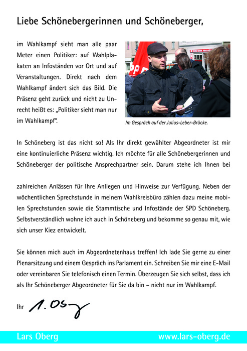 Politiker sieht man nur im Wahlkampf