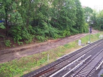 Baustellenauffahrt auf der Höhe der Gotenstraße
