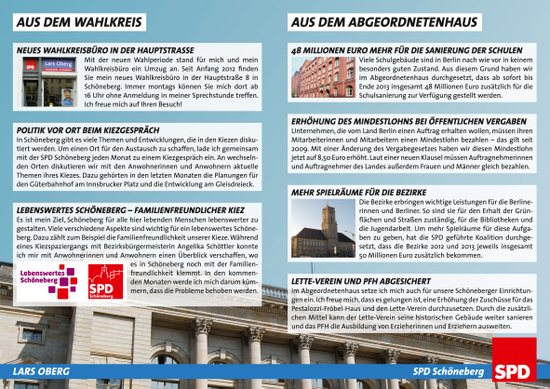 Lars Oberg - sechs Jahre für Sie im Abgeordnetenhaus