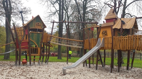 Der neue Spielplatz auf der Roten Insel in der Gessler Straße.