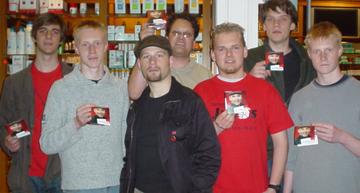Bei der Verteilung der Lars Oberg - Klappkarten